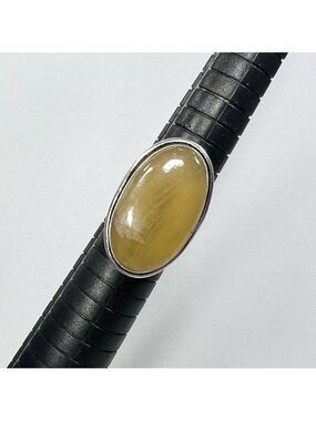 Yellow Lace Agate 925 Gemstone Ring size 7